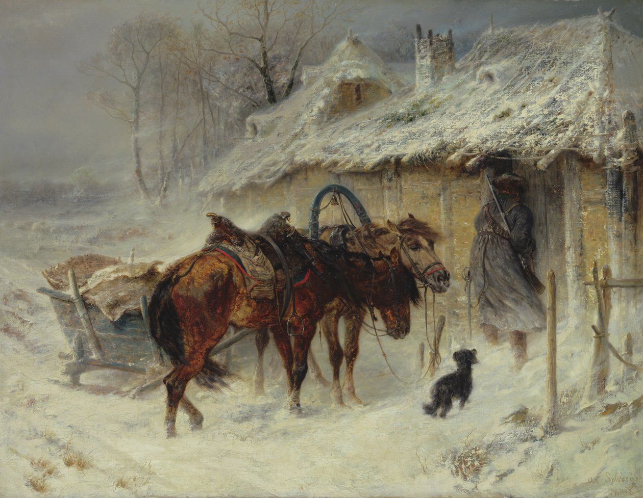 Søker etter smuglere, ca. 1867 av Adolf Schreyer