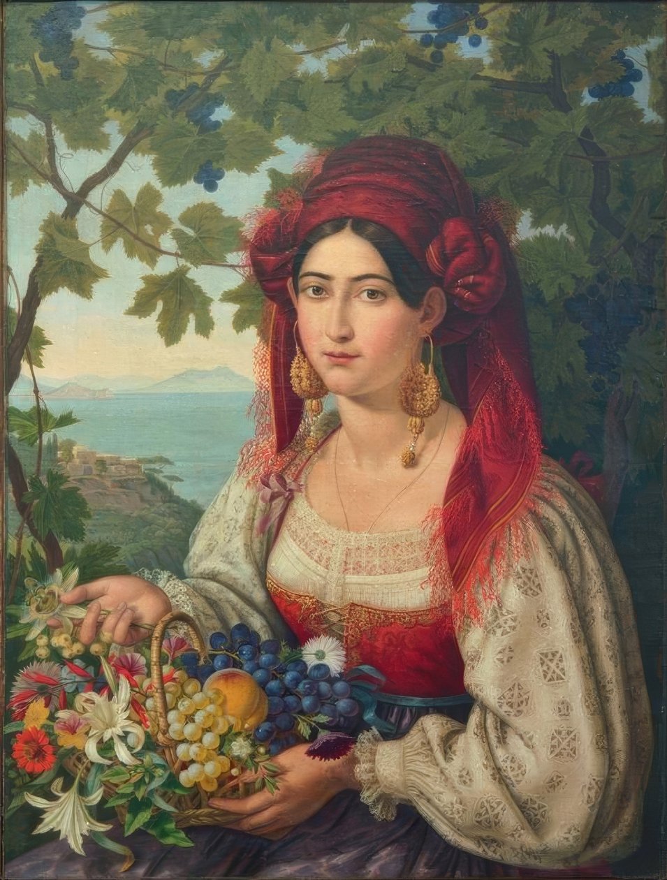 Adolf Senff, portrett av en italiensk kvinne av Adolf Senff
