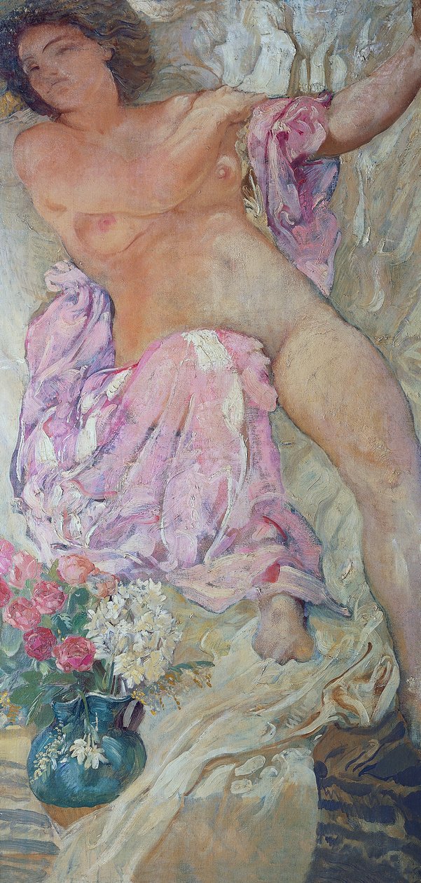 Kvinne med blomster av Adolfo de Carolis