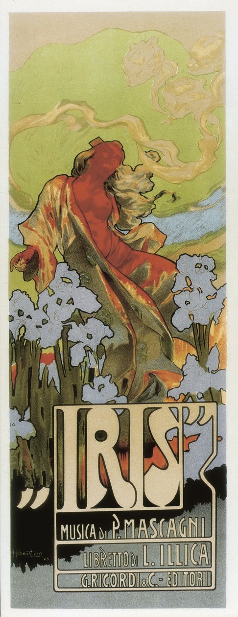 Opera "Iris av Pietro Mascagni av Adolfo Hohenstein