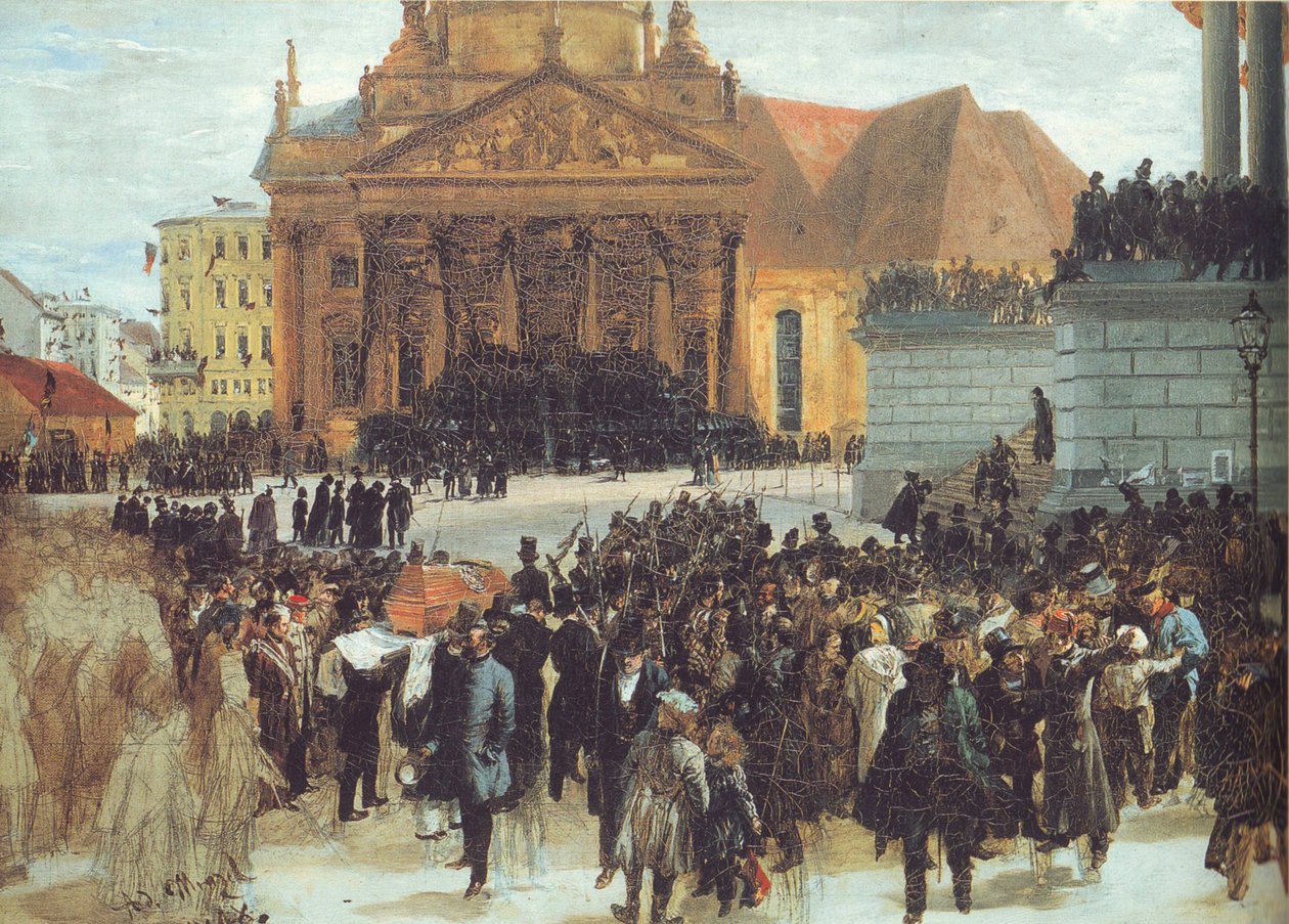 Oppsett av de som døde i mars av Adolph Menzel