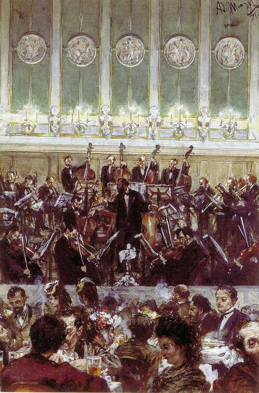 Konsert med Berlin Bilsekapelle av Adolph Menzel