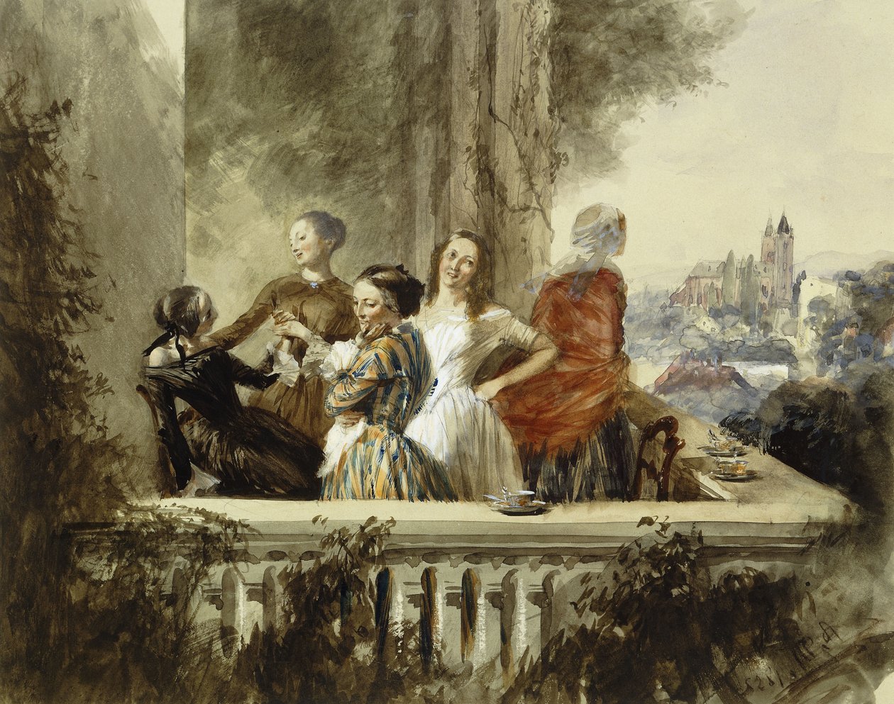 Utendørs, 1852 av Adolph Menzel