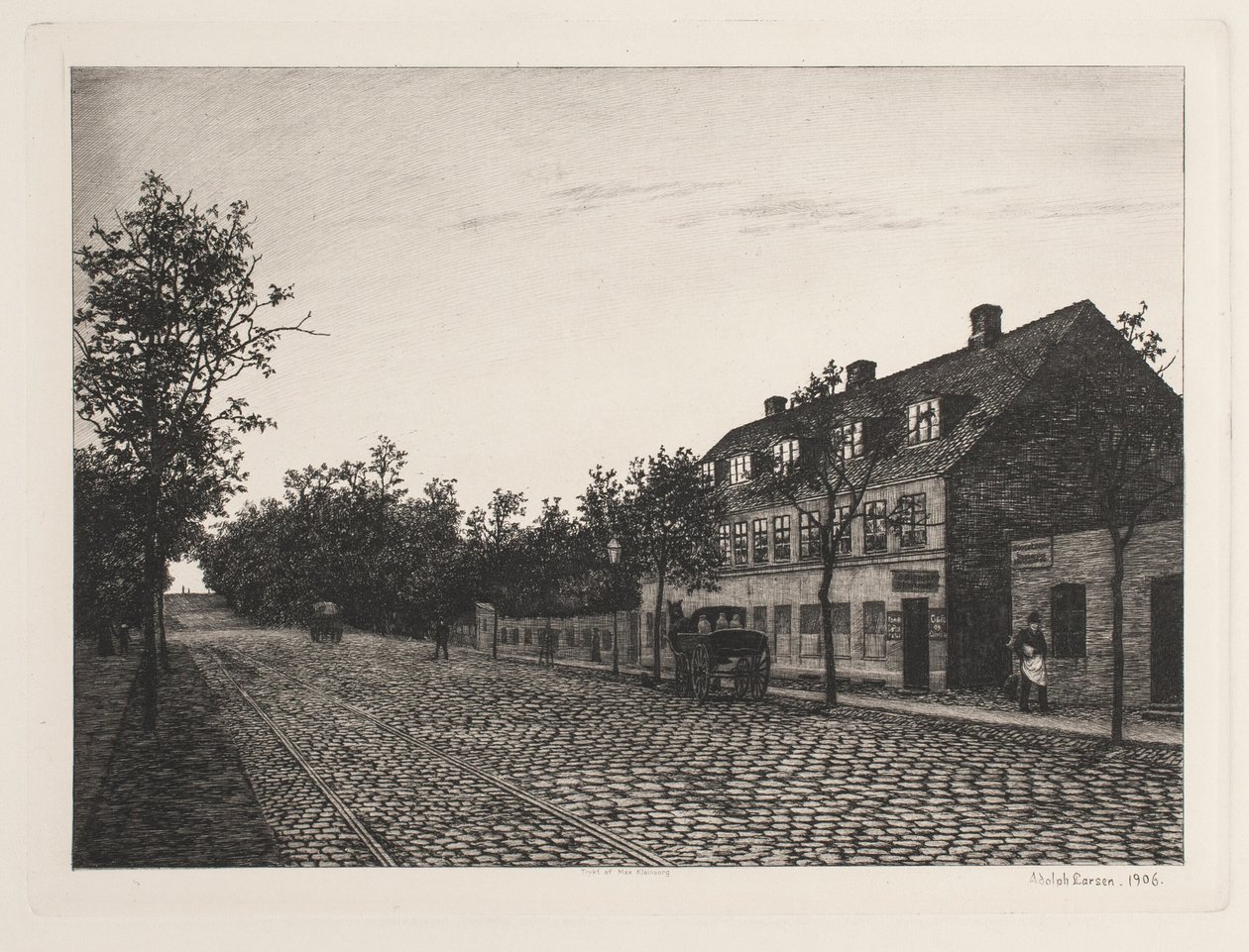 Gatefest i utkanten av København av Adolph Larsen