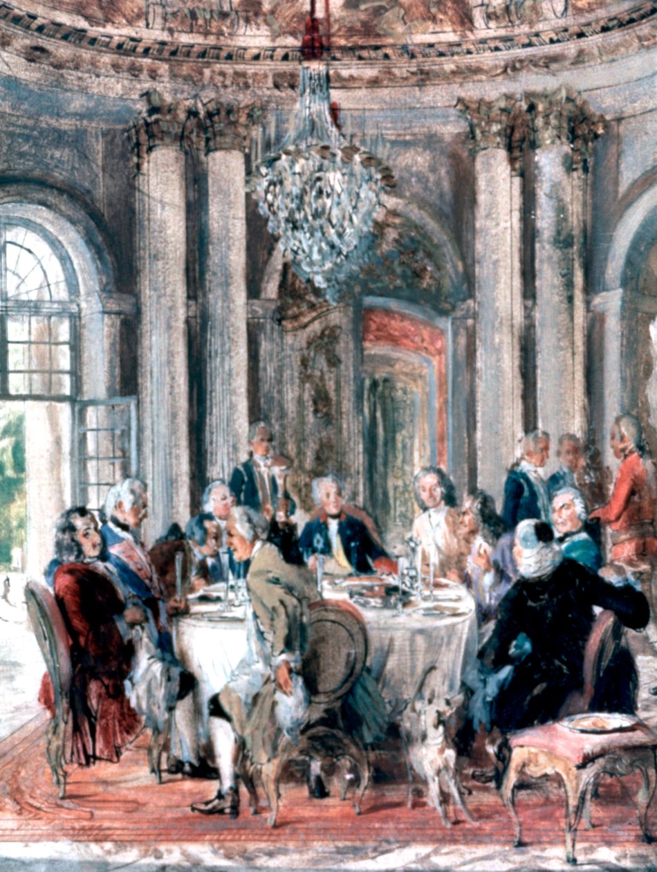 Gjenforening på herskapshuset, 1849 av Adolph Menzel