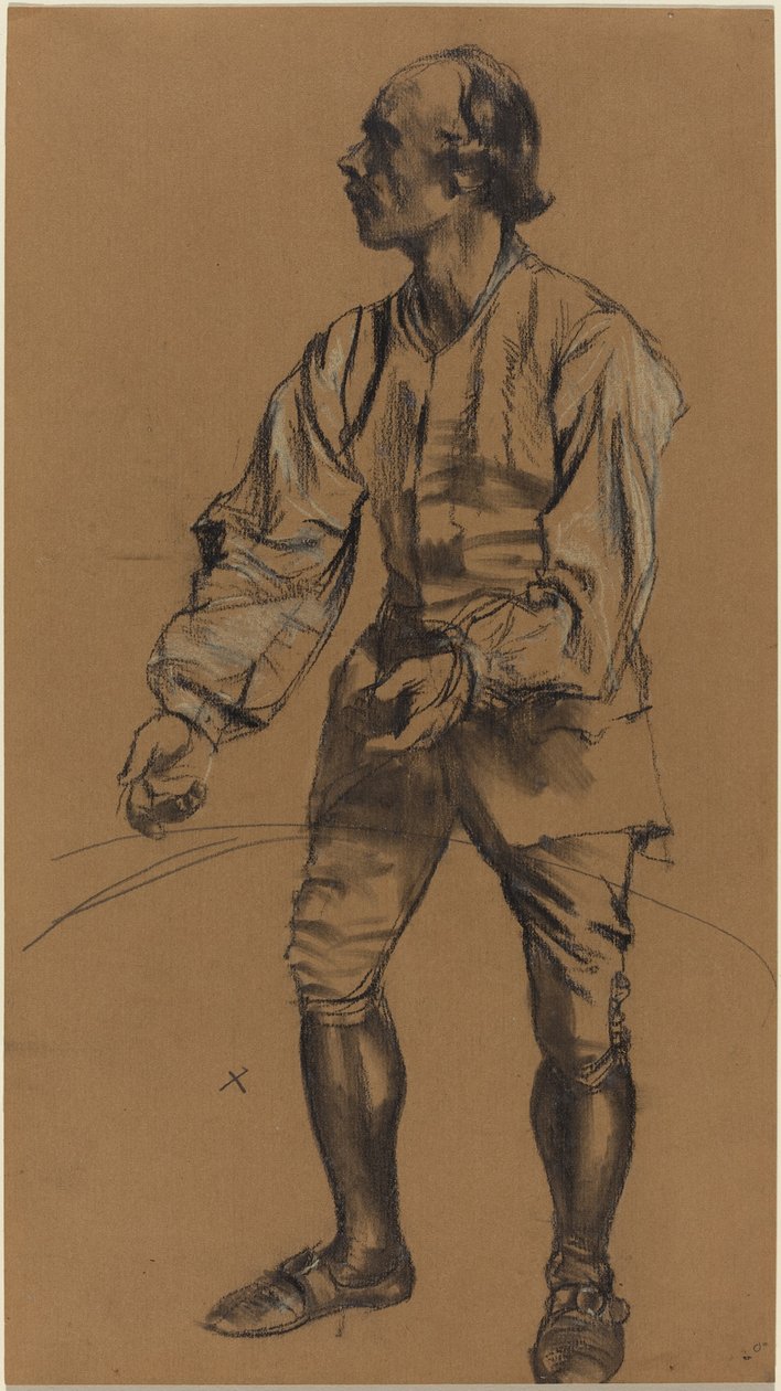 Richard Menzel poserer i 1800-tallskostyme av Adolph Menzel