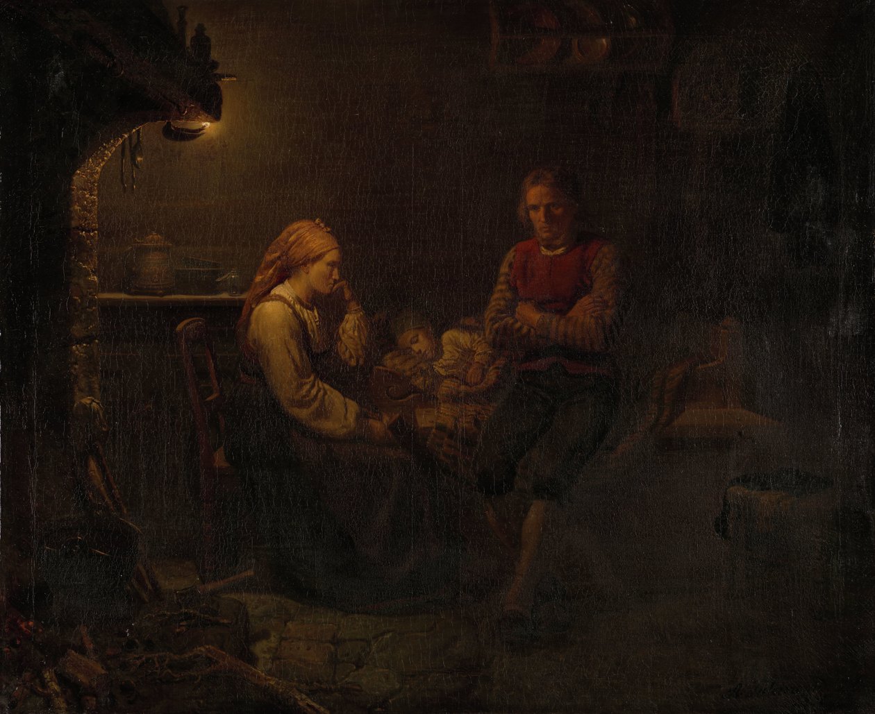 det syke barnet av Adolph Tidemand