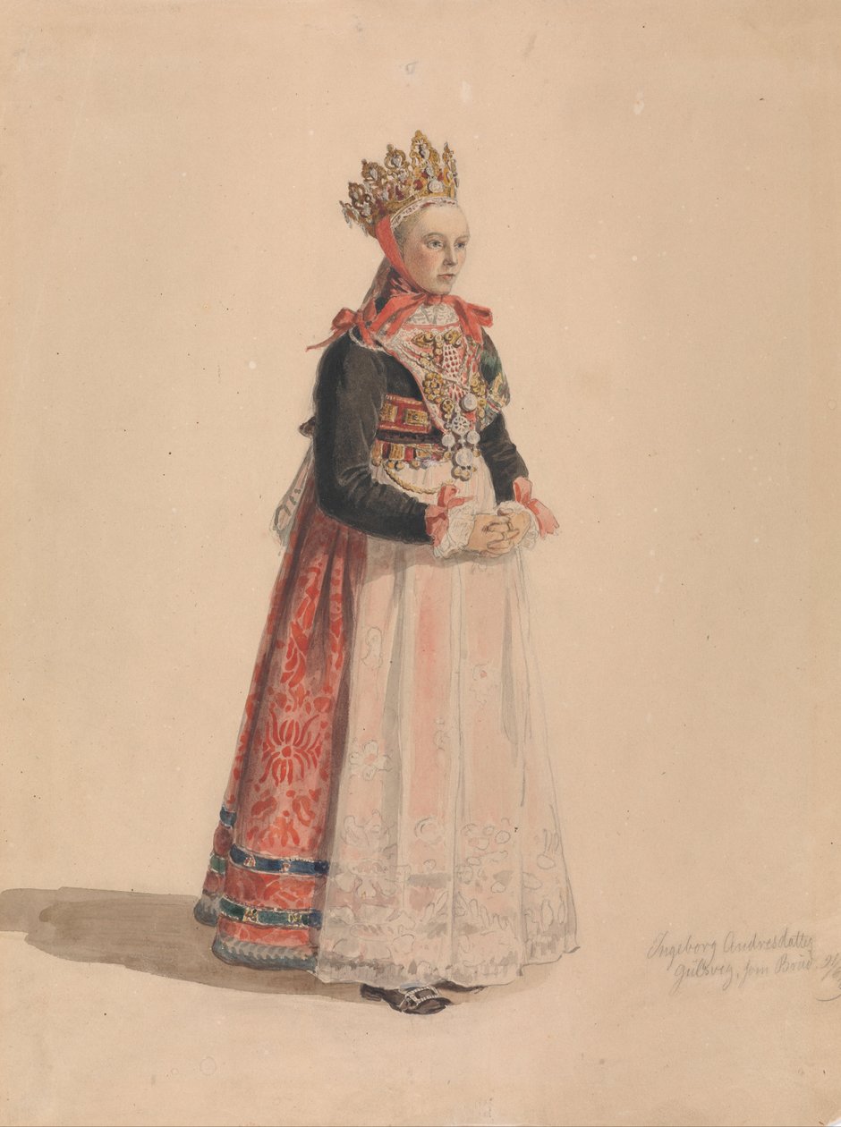 Ingeborg Andresdatter Gulsvik as Bride av Adolph Tidemand