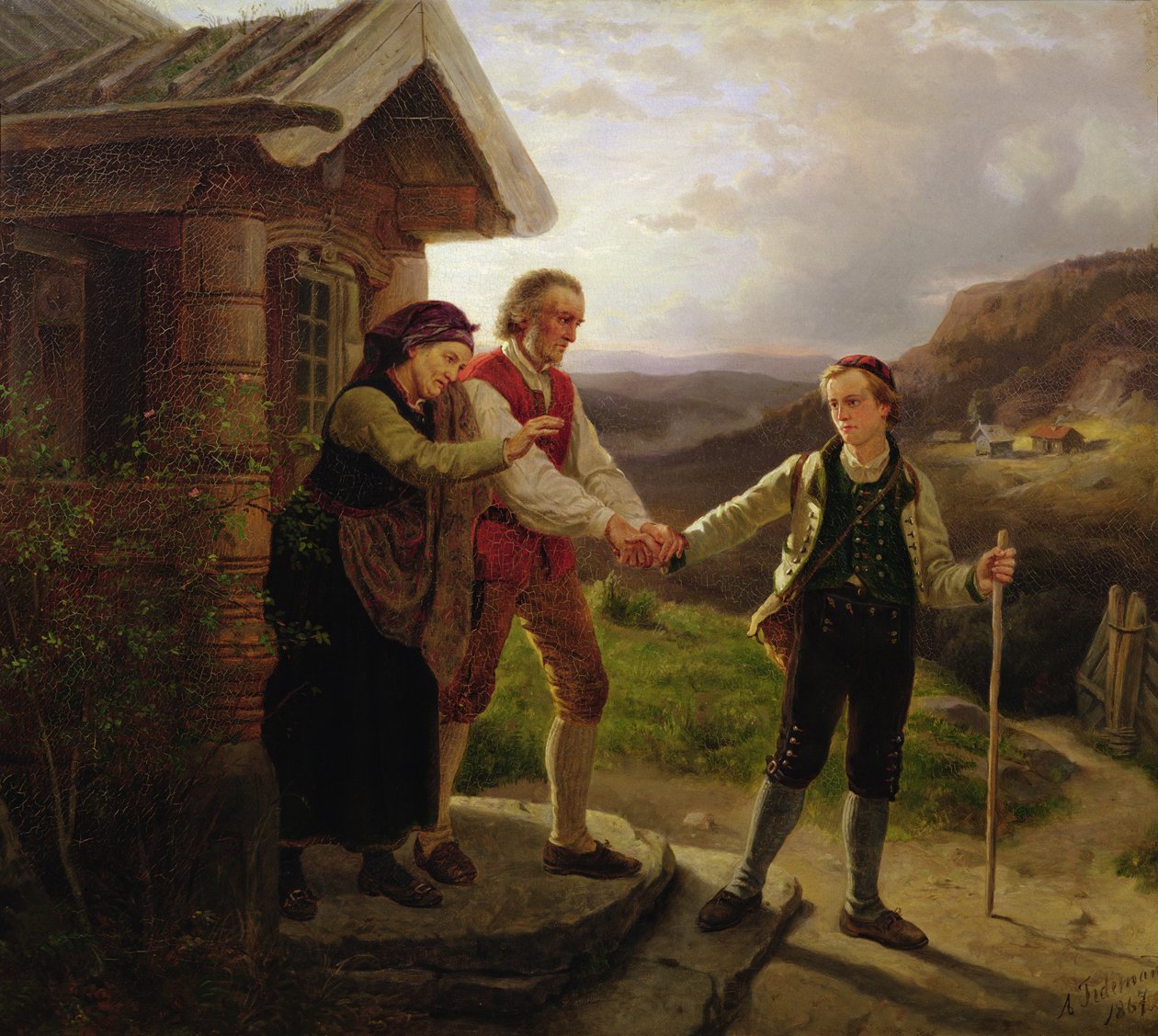 Den yngste sønnens farvel av Adolph Tidemand