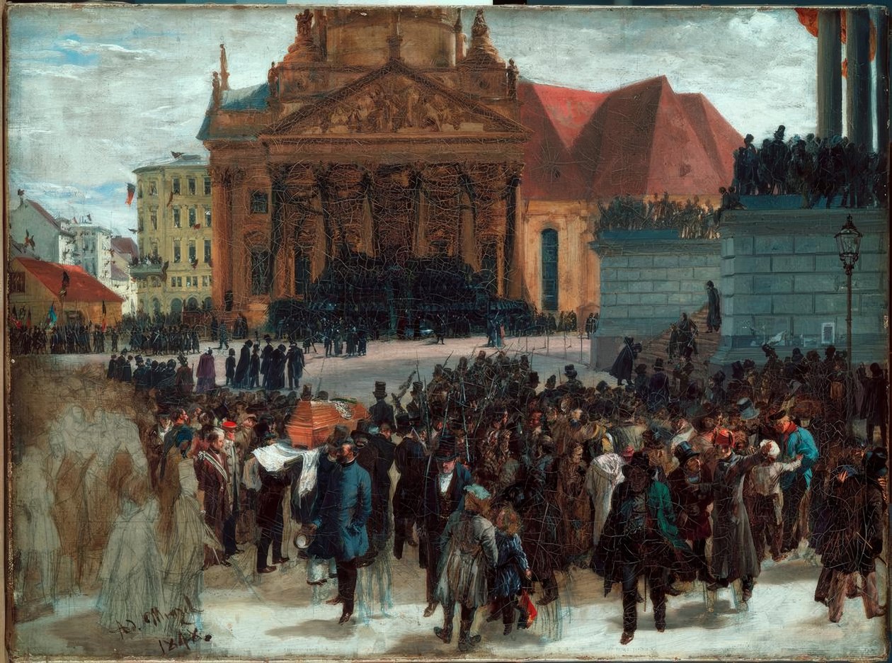 Utlegging av de som døde i mars av Adolph Menzel