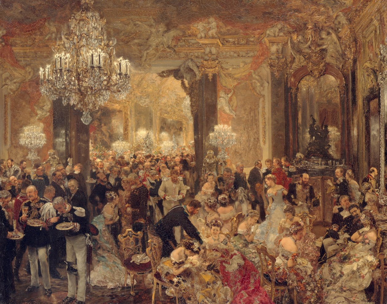 Middagen på ballet, 1878 av Adolph Menzel