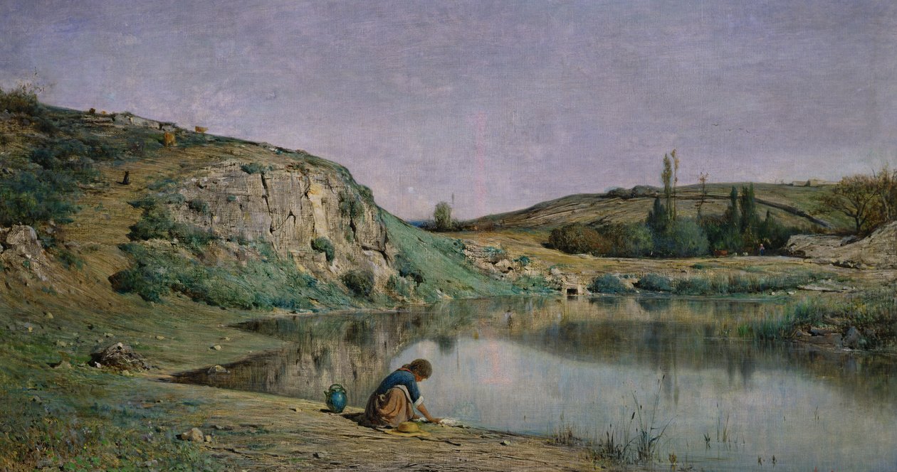 Bredden av Bourgetsjøen av Adolphe Appian