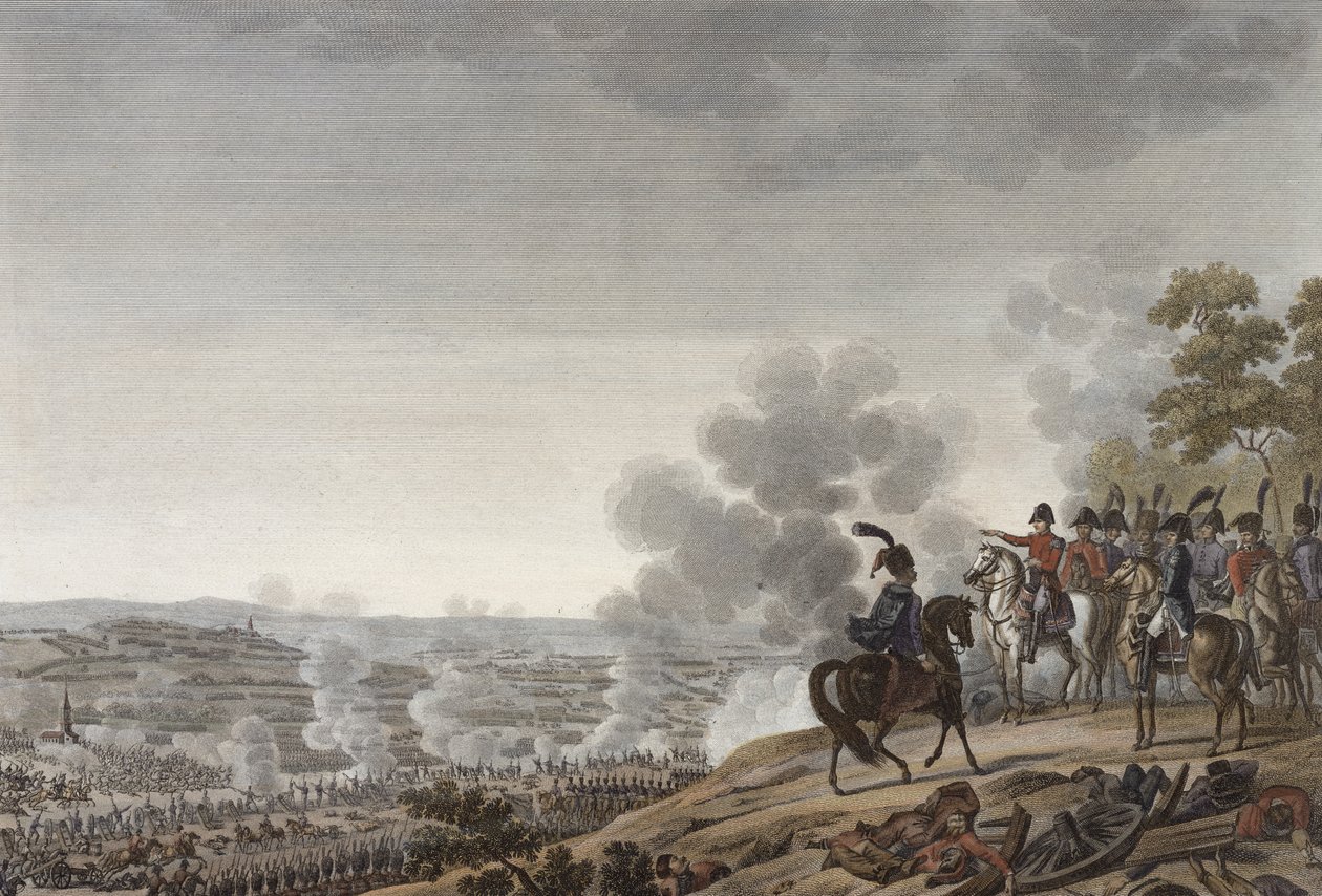 Slaget ved Moskva, 7. september 1812, gravert av Jacques Couche (f.1759) (akvatint) av Adolphe Roehn