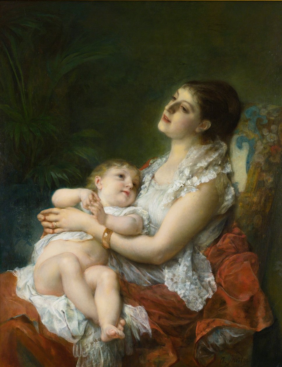 En mors omfavnelse av Adolphe Jourdan