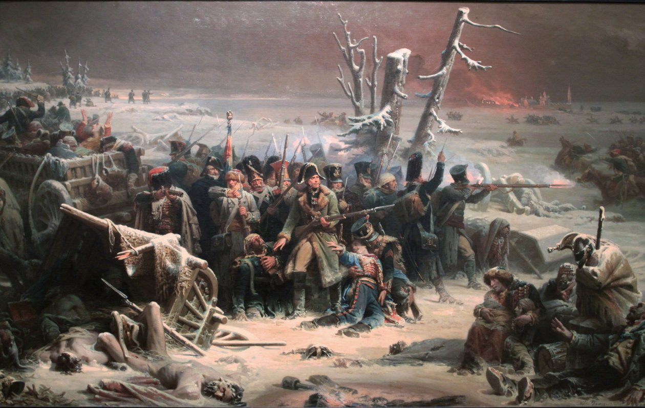 Marshall Ney støtter bakvakten under retretten fra Moskva, på utstilling i Manchester Art Gallery av Adolphe Yvon
