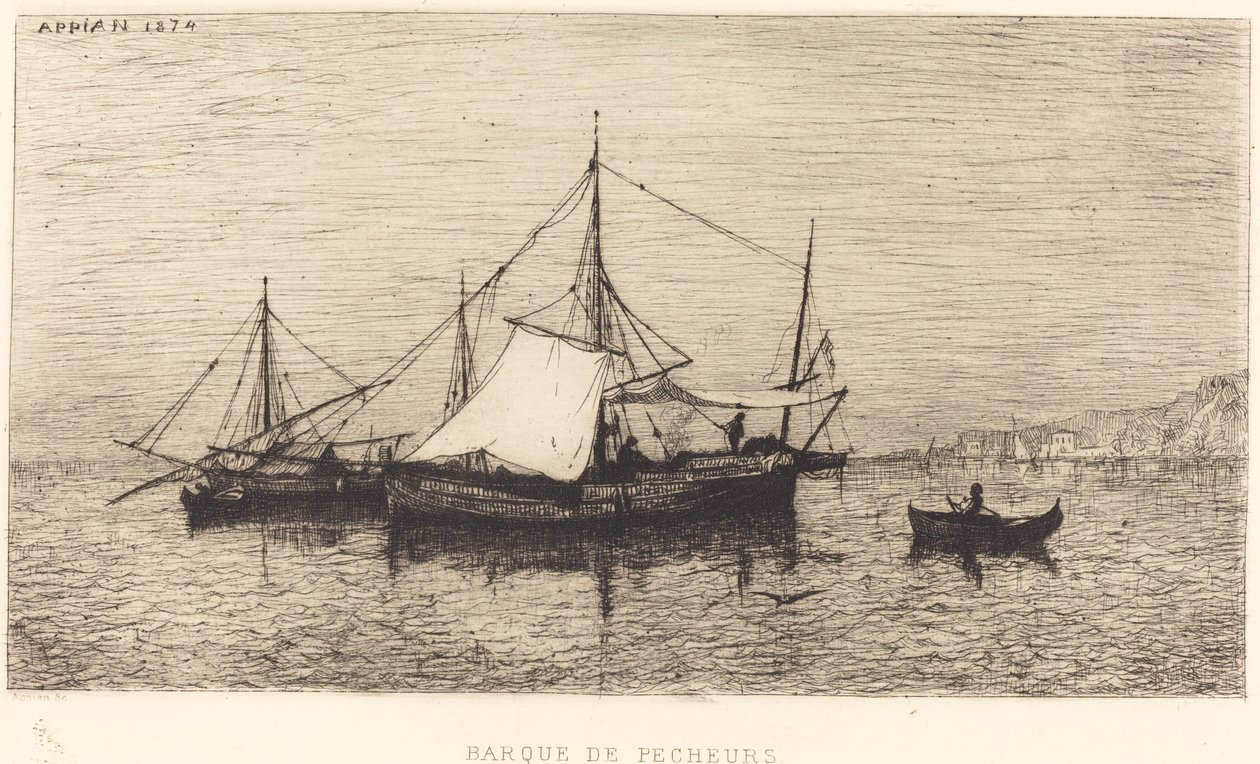 Fiskebåt av Adolphe Appian