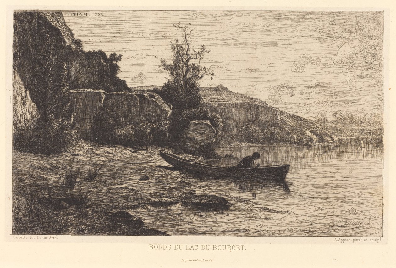 Kantene av Bourgetsjøen av Adolphe Appian