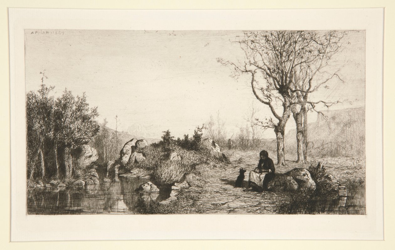 Bekkens bredder ved Rossilon (Ain) av Adolphe Appian