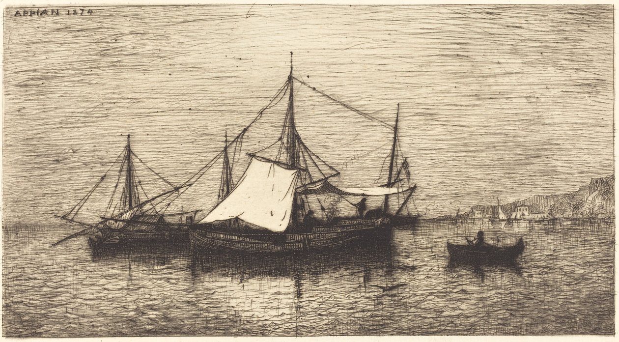 Kysthandelsfartøy, Italia av Adolphe Appian