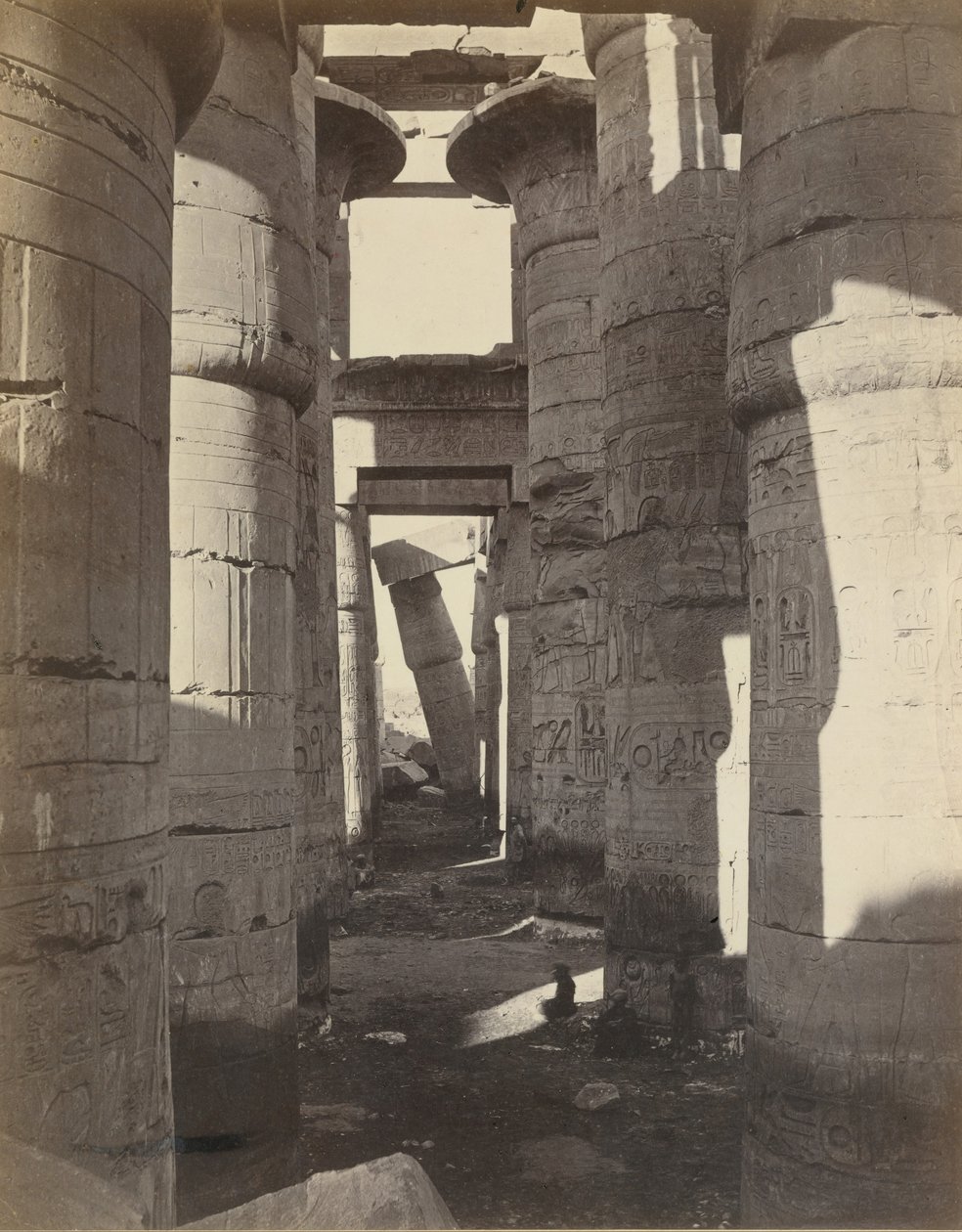 Øvre Egypt, Hypostyle Hall i Karnak, ca. 1870. av Adolphe Braun
