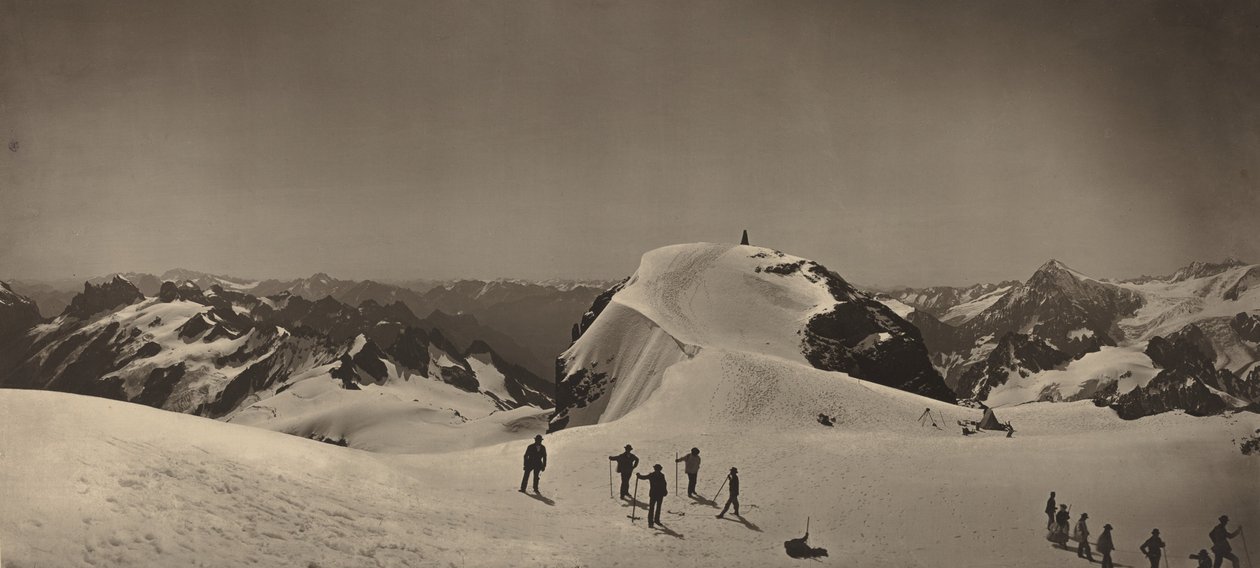 Toppmøtet på Mont Titlis, Sveits, 1866. av Adolphe Braun