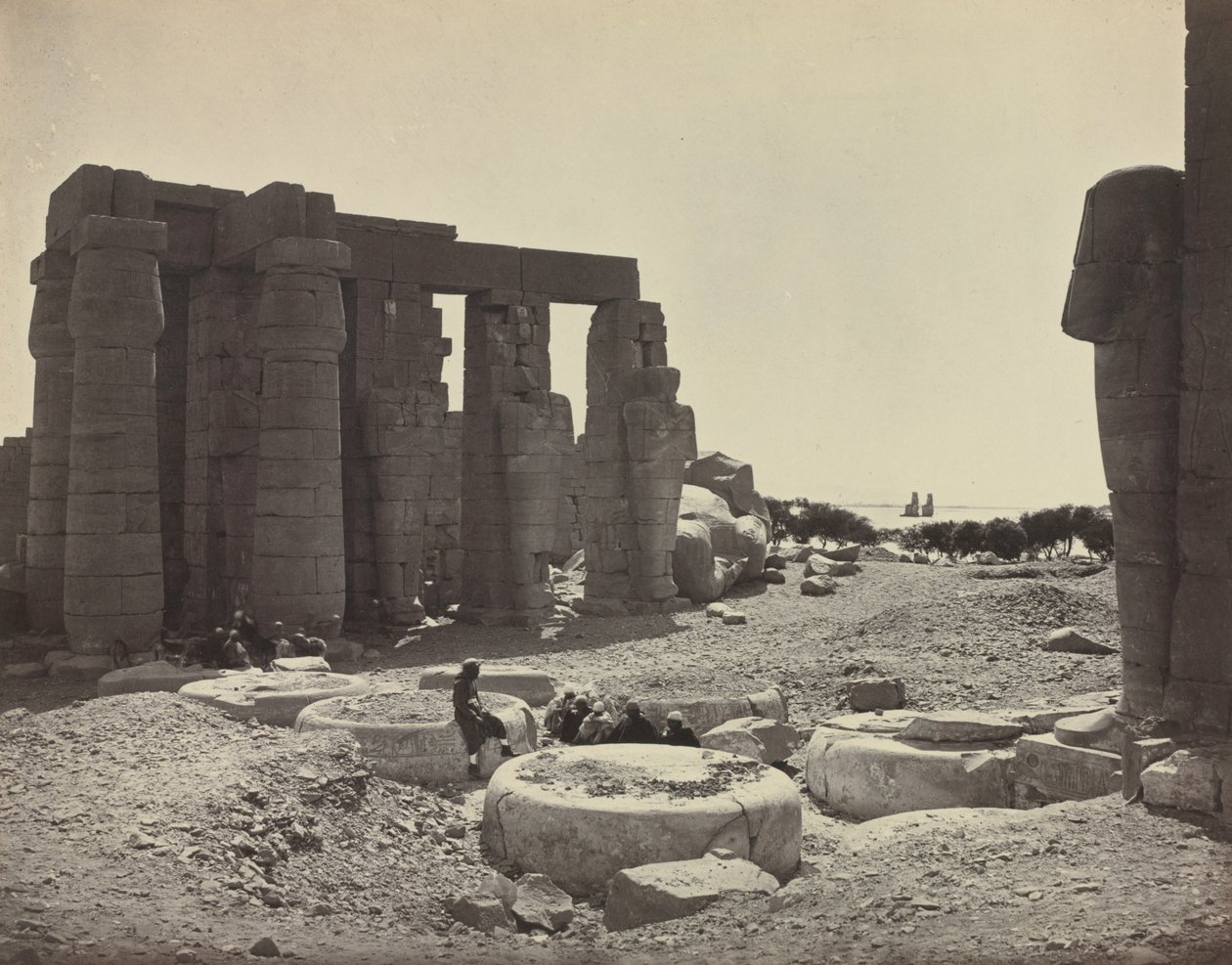 Ramesseum, Theben av Adolphe Braun