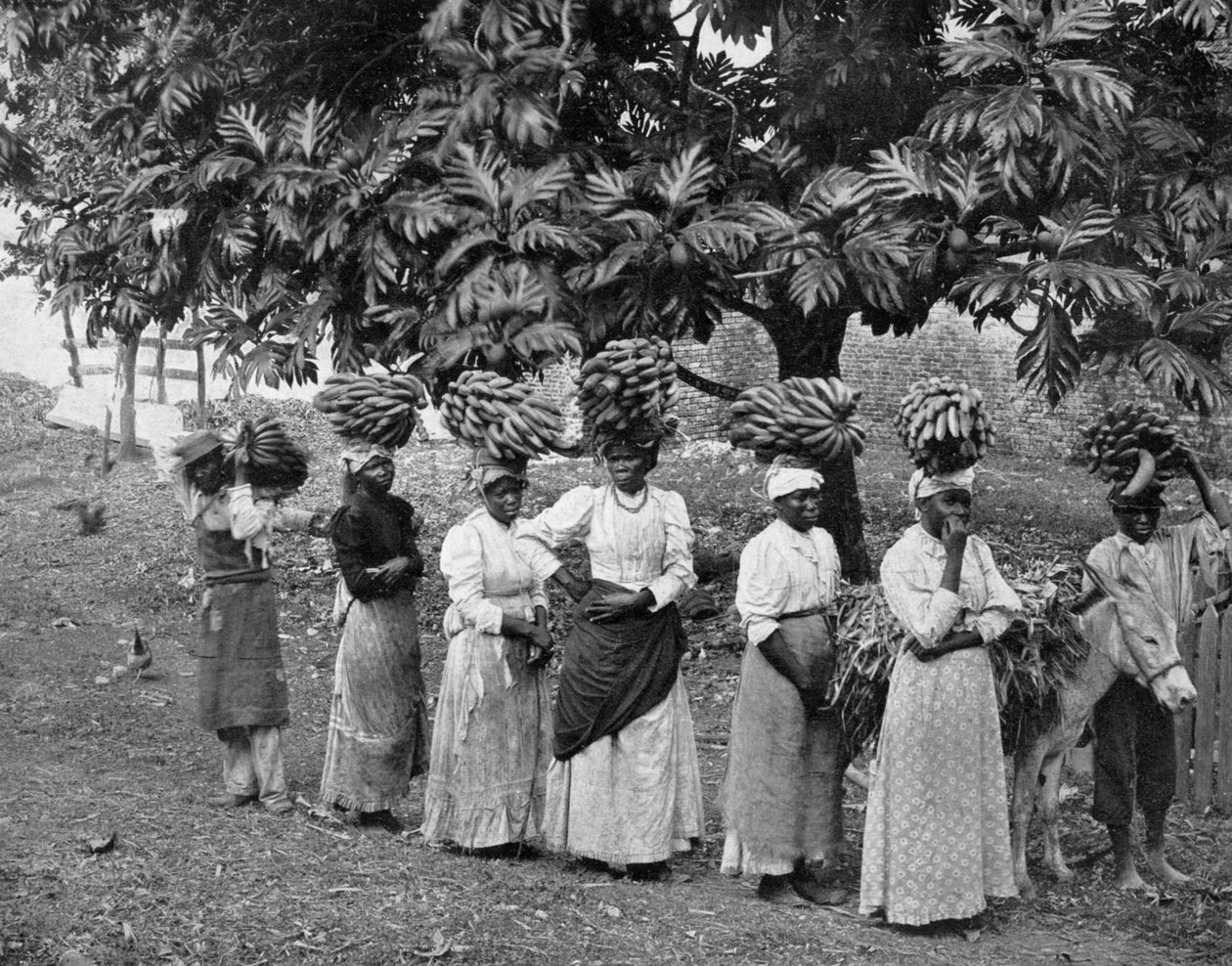 Bananbærere, Jamaica, c1905 av Adolphe Duperly and Son