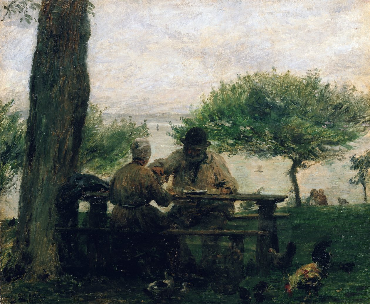 Måltidet på Honfleur, 1875 av Adolphe Felix Cals