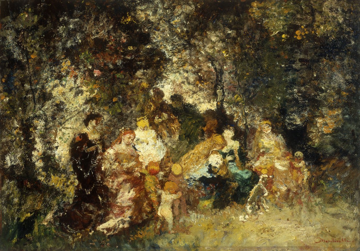 Hage fest av Adolphe Joseph Thomas Monticelli