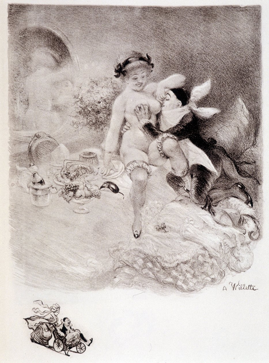Gourmandise - tegning av Willette av Adolphe Leon Willette