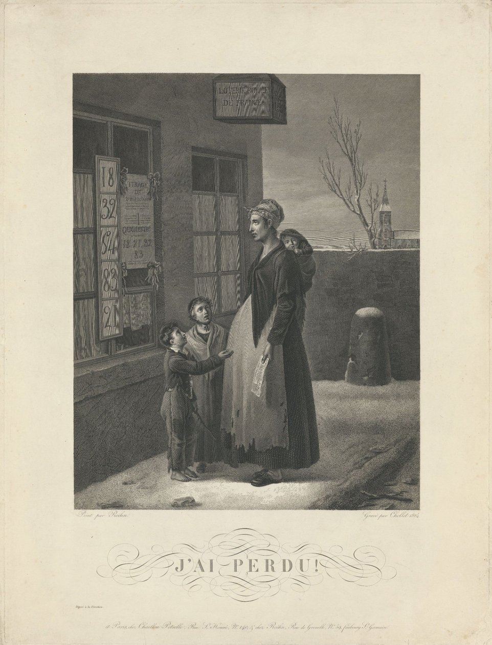 Jeg mistet!, 1824 av Adolphe Roehn