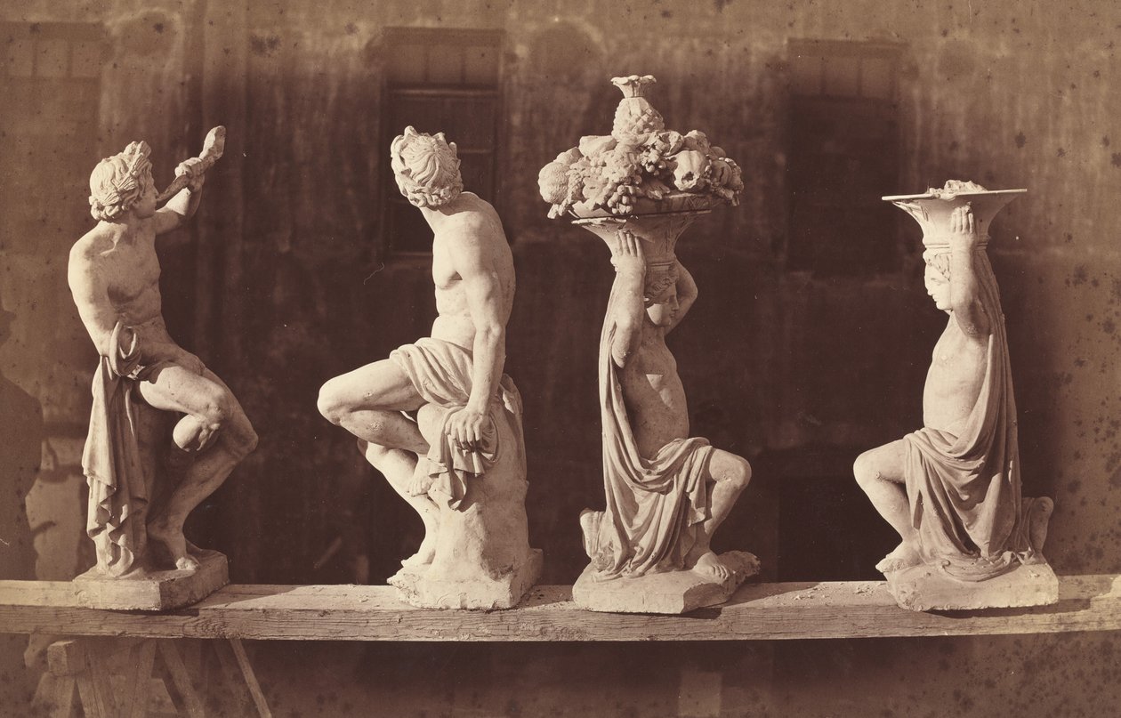 Fire statuer, ca. 1868. av Adolphe Terris