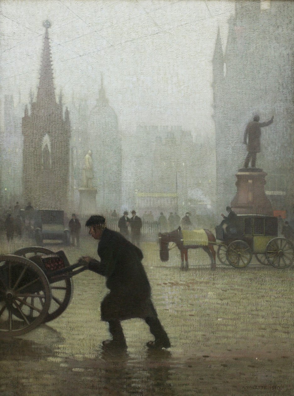 Albert Square, Manchester av Adolphe Valette