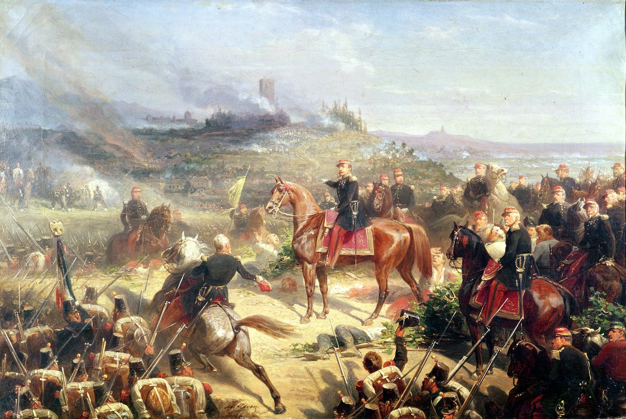 Slaget ved Solferino, 24. juni 1859 av Adolphe Yvon