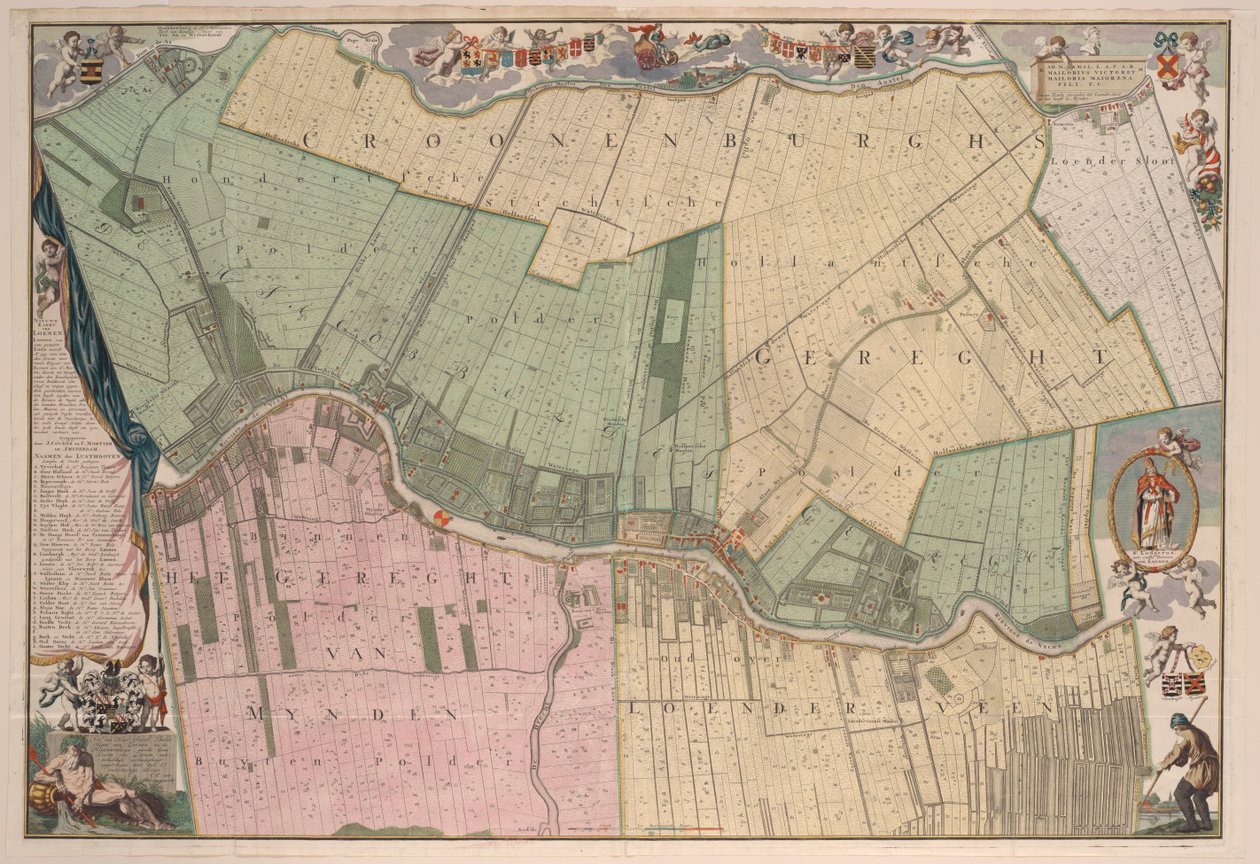 Nytt kart over Mynden og Loosdrecht av Adriaan van der Laan