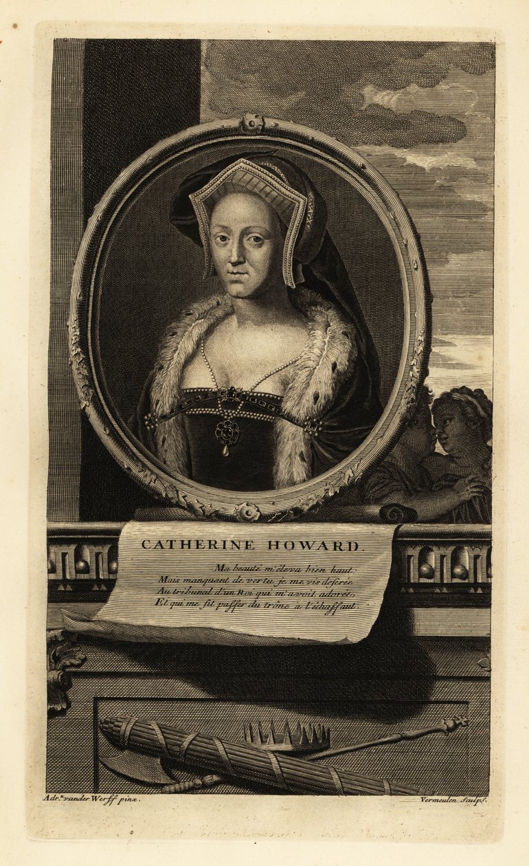 Catherine Howard (1528-1542) (gravering) av Adriaan van der (after) Werff