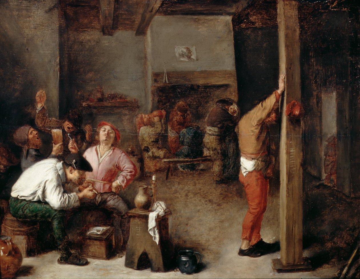 Interiør i en taverna av Adriaen Brouwer