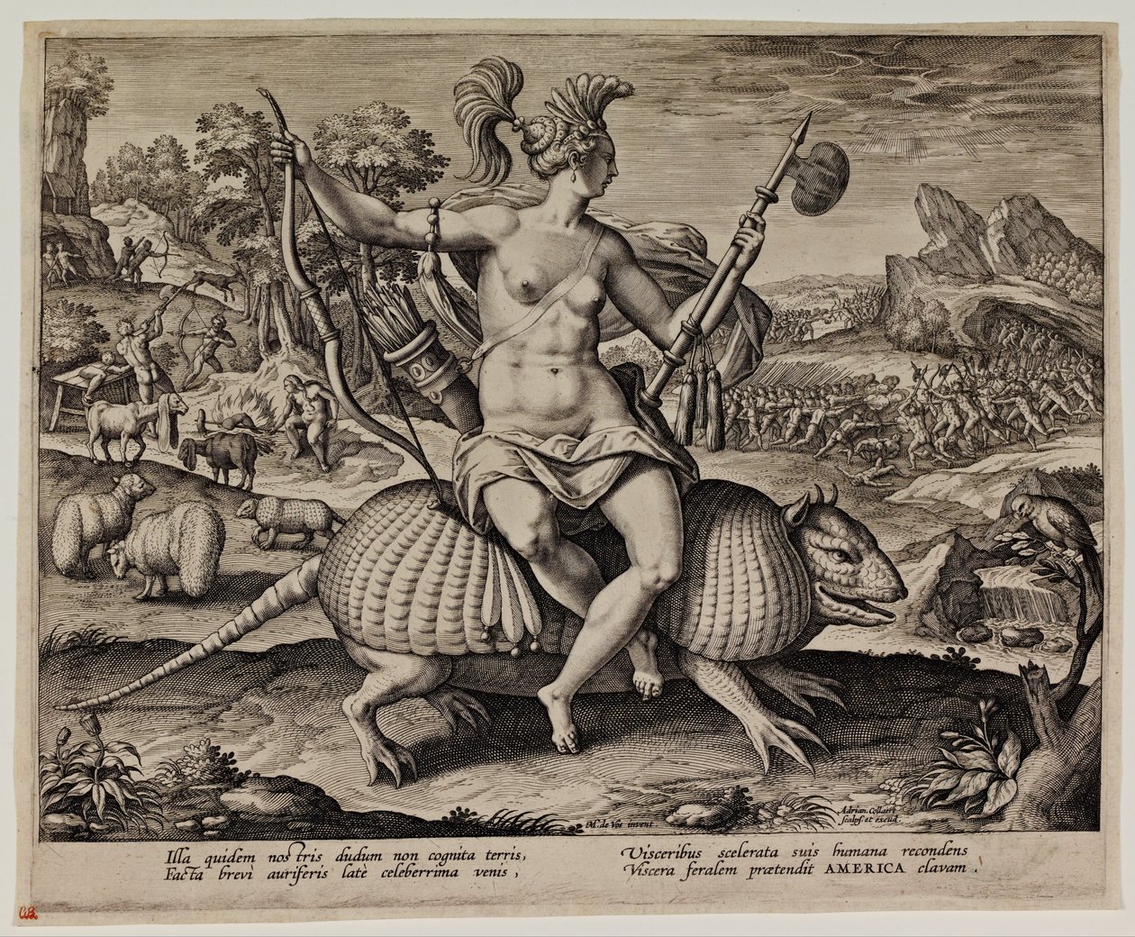 Amerika av Adriaen Collaert