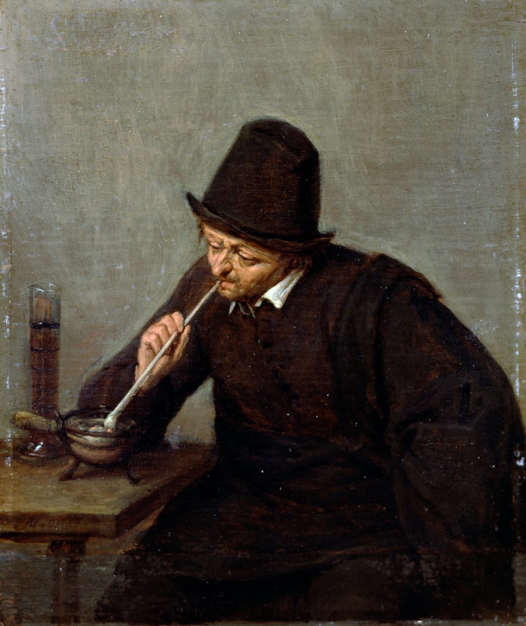 En mann som røyker av Adriaen Jansz. van Ostade