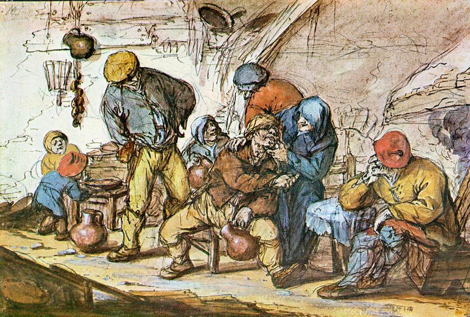 Scene i tavernaen av Adriaen Jansz. van Ostade