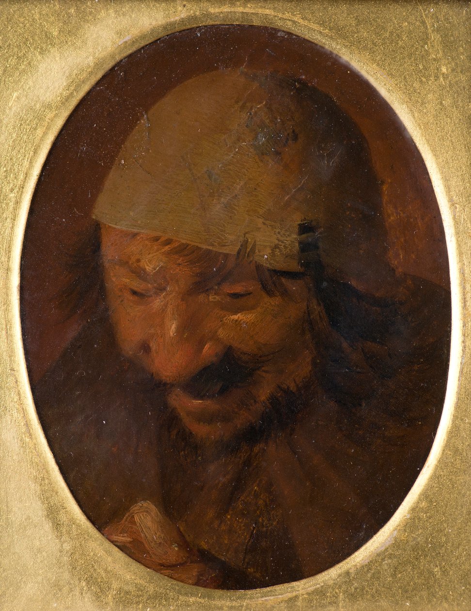Portrett av bonde av Adriaen (attr.to) Brouwer