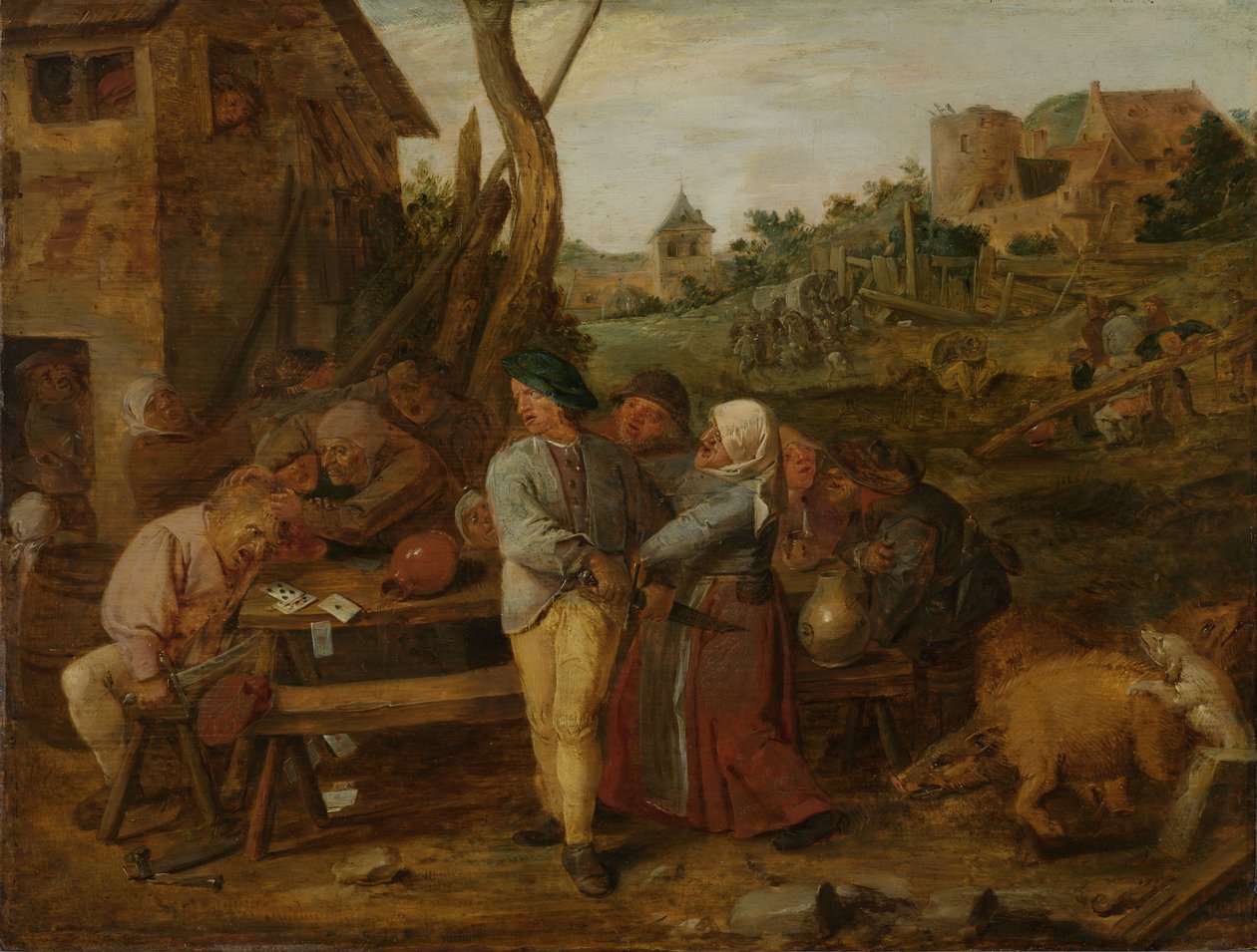 bondeslagsmål av Adriaen Brouwer