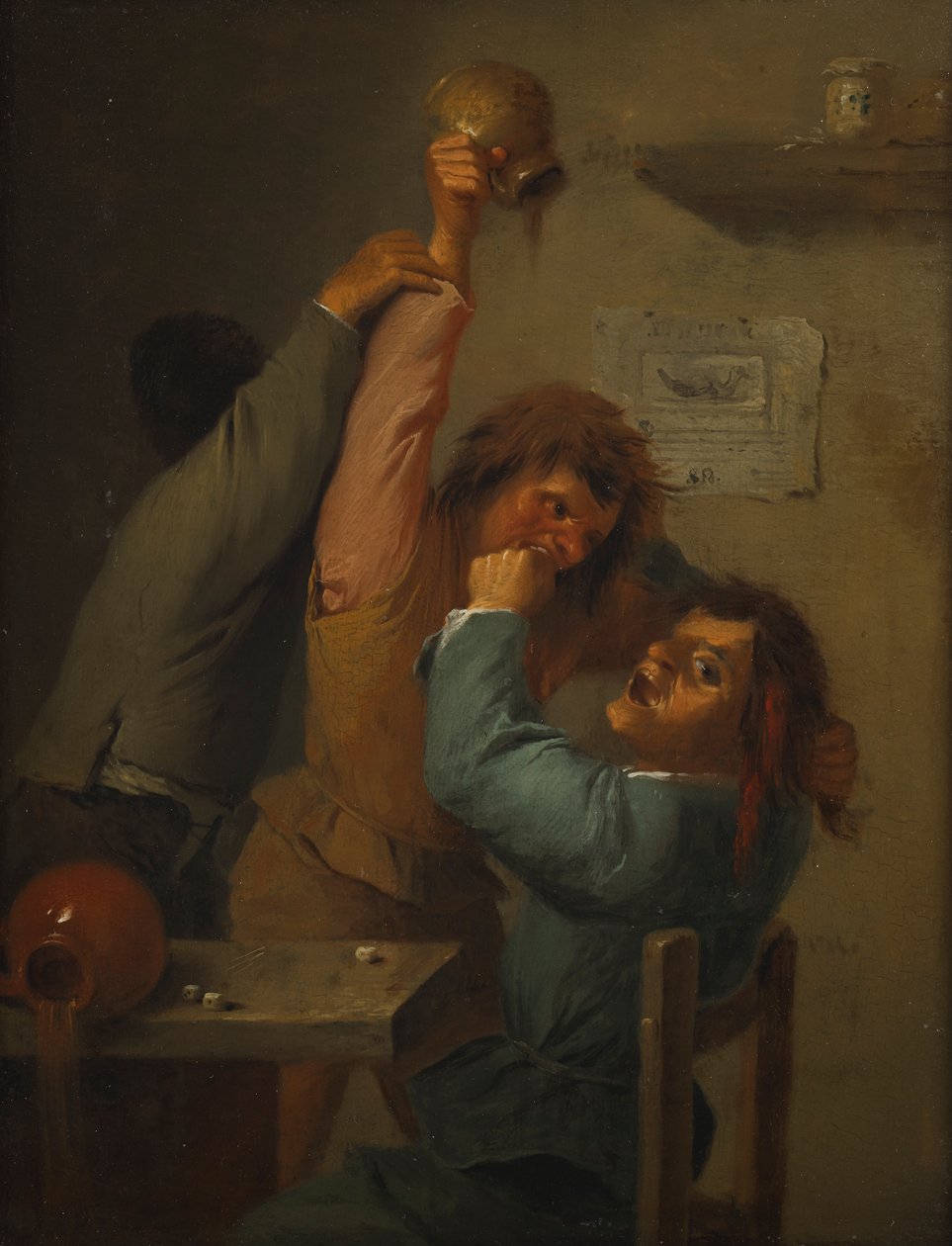 drikkescene av Adriaen Brouwer