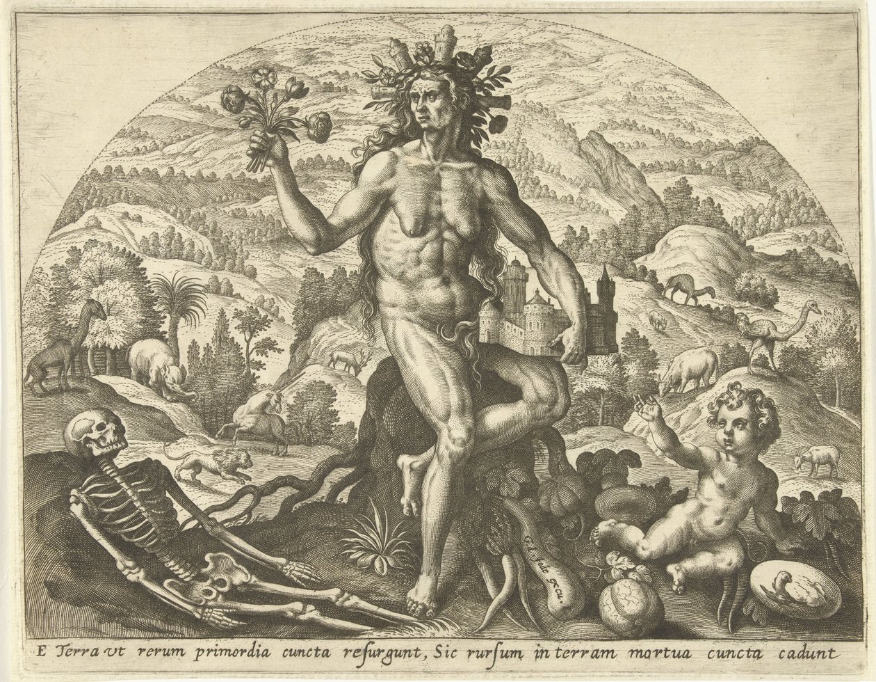 Jord The Four Elements (serietittel) av Adriaen Collaert