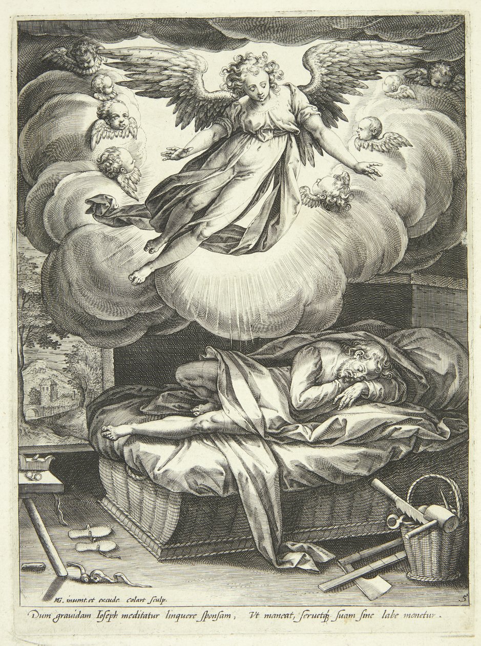 Josefs bebudelse av Adriaen Collaert