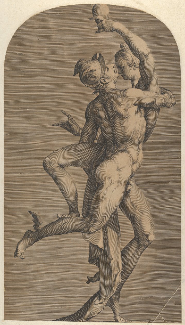 Mercury Abducting Psyche, ca. 1621. av Adriaen Collaert