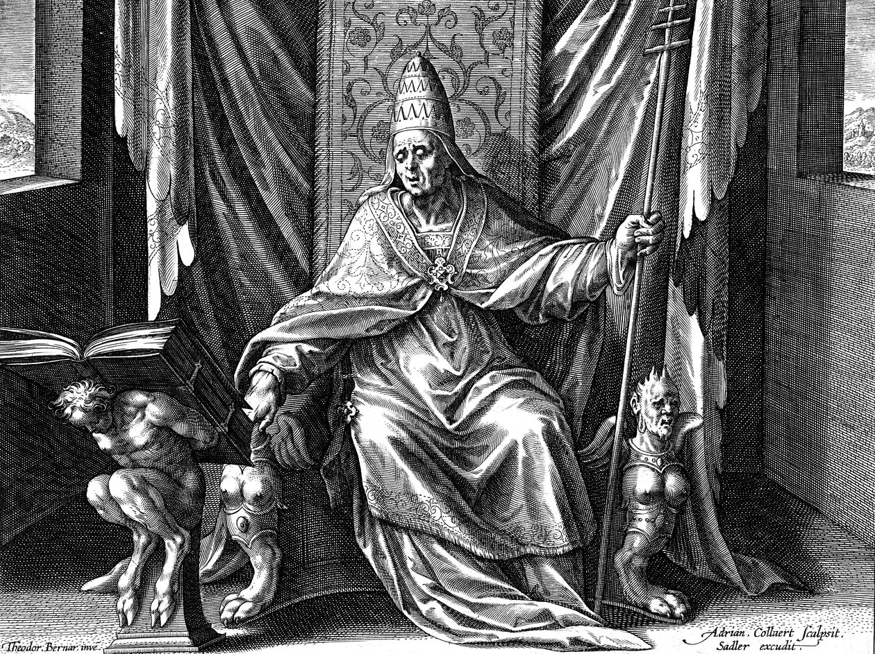 Pave Gregor I, den store, c1540-1567 av Adriaen Collaert