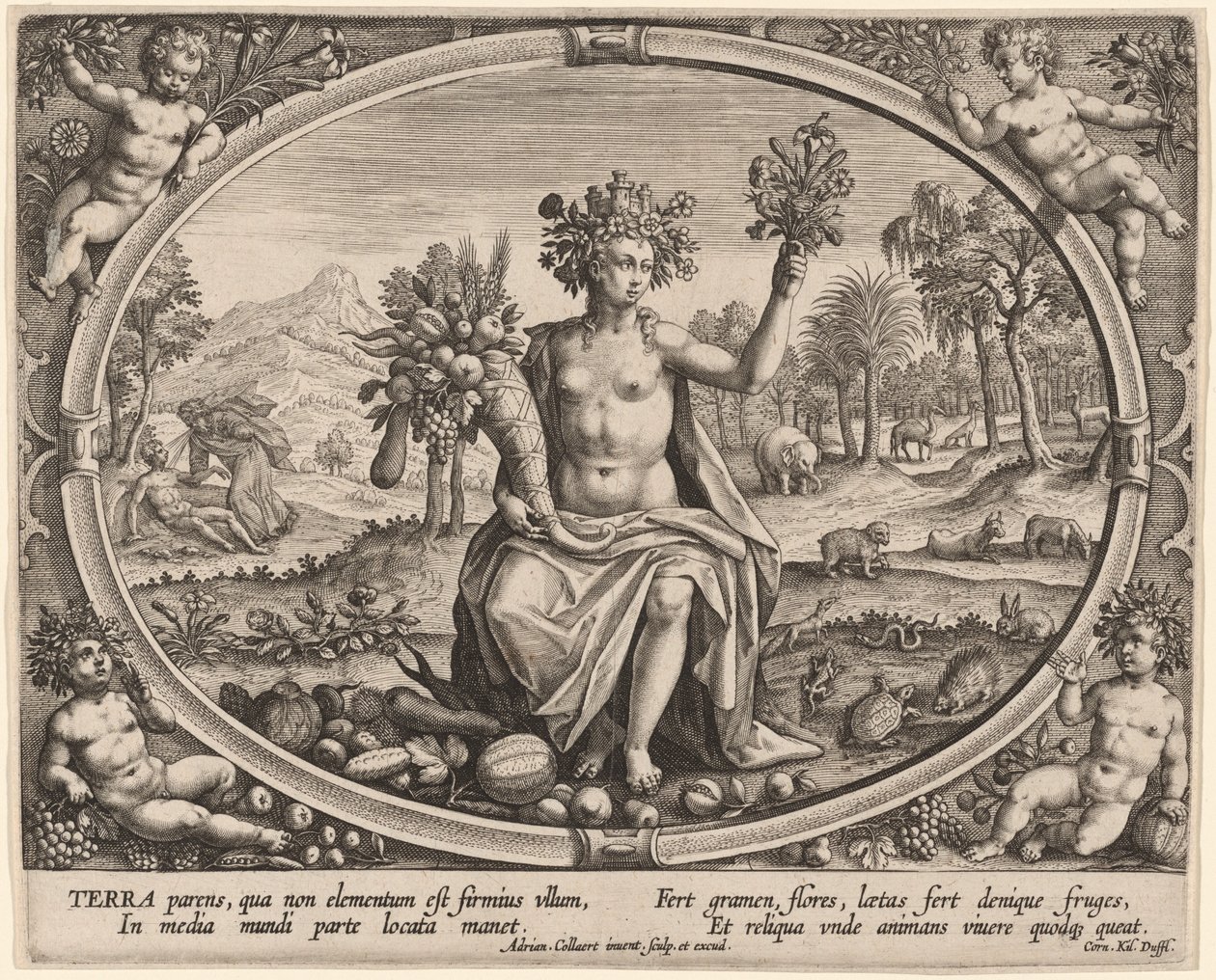 Terra (Jorden) av Adriaen Collaert
