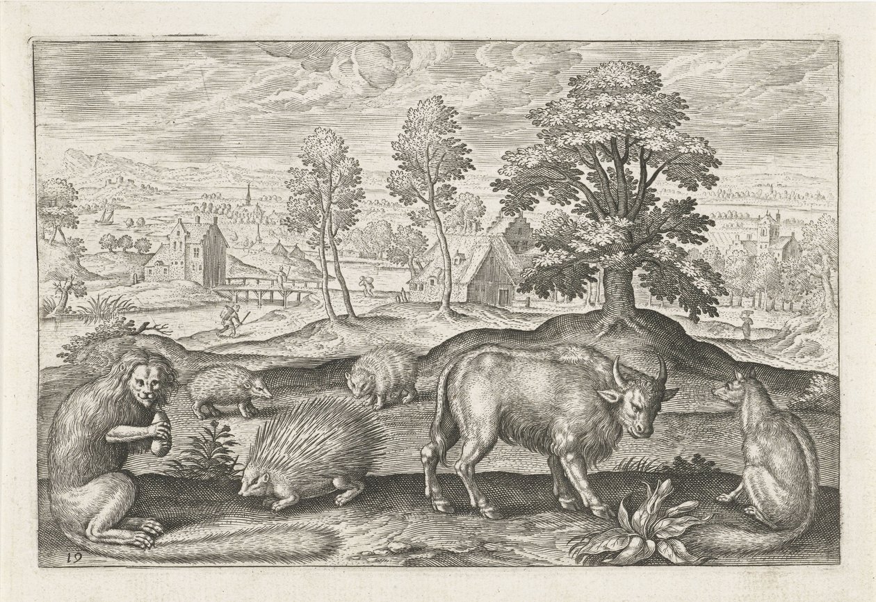 Ulike dyr Firebeinte dyr (serietittel) Animalivm Qvaddrvpedvm (serietittel) av Adriaen Collaert