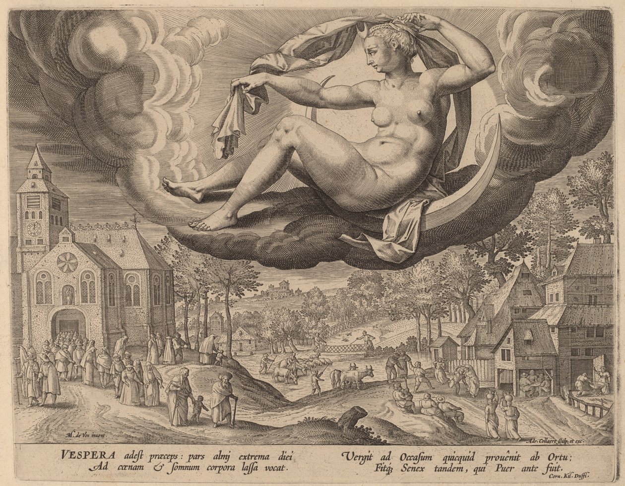 Kveld av Adriaen Collaert after Maarten de Vos